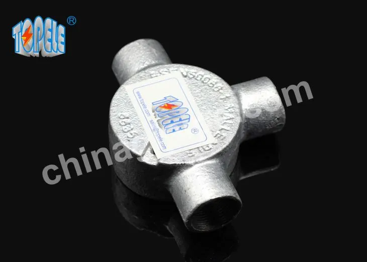 Tee 3 način tempranega železa vroče globoko gavanized elecctrical križišču vod pribor polje